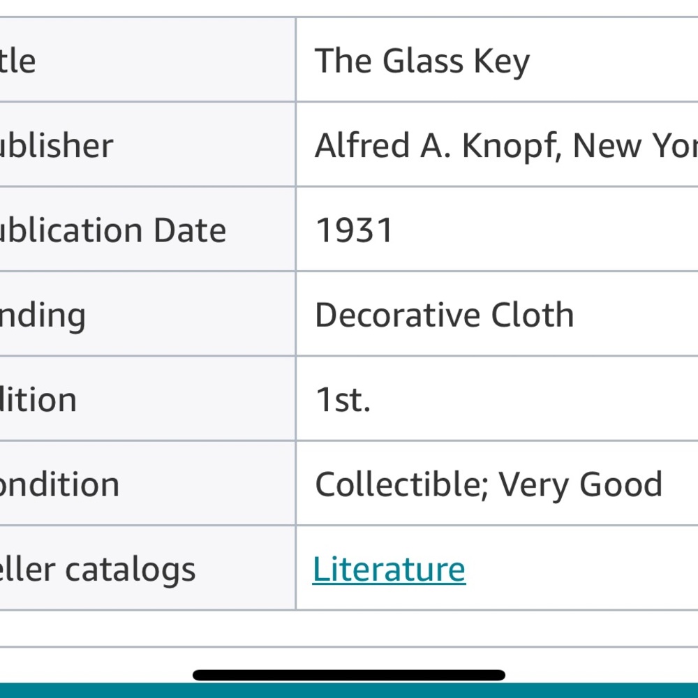 The Glass Key First Edition - Picture 11 of 12
